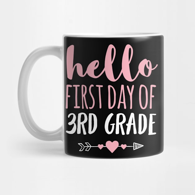 Hello First Day Of 3rd Grade T Shirt Teacher Student Arrow by Ortizhw